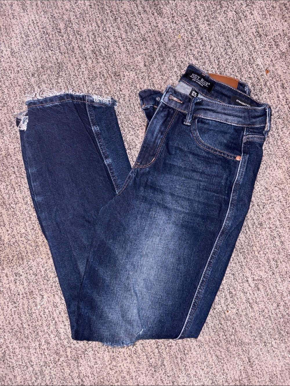 Judy Blue Two-Tone Dark Blue Ankle Skinny Jeans size 1